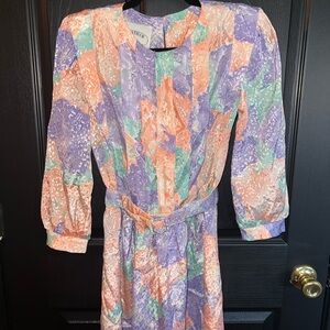 Jonathan Martin Pastel Patterned Dress